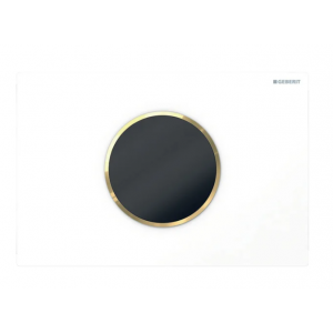 GEBERIT 115.908.KK.6 Elektroniczny zestaw uruchamiający WC Geberit, IR, zasilanie bateryjne, Sigma10, 12cm, biały-złoty