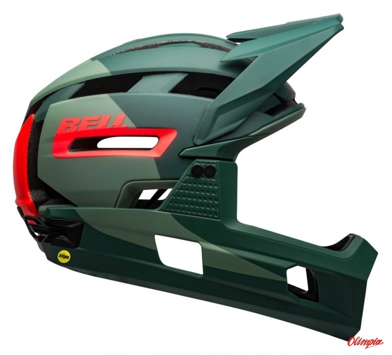 Kask full face Bell Super Air R Mips Spherical Matte Gloss Green Infrared