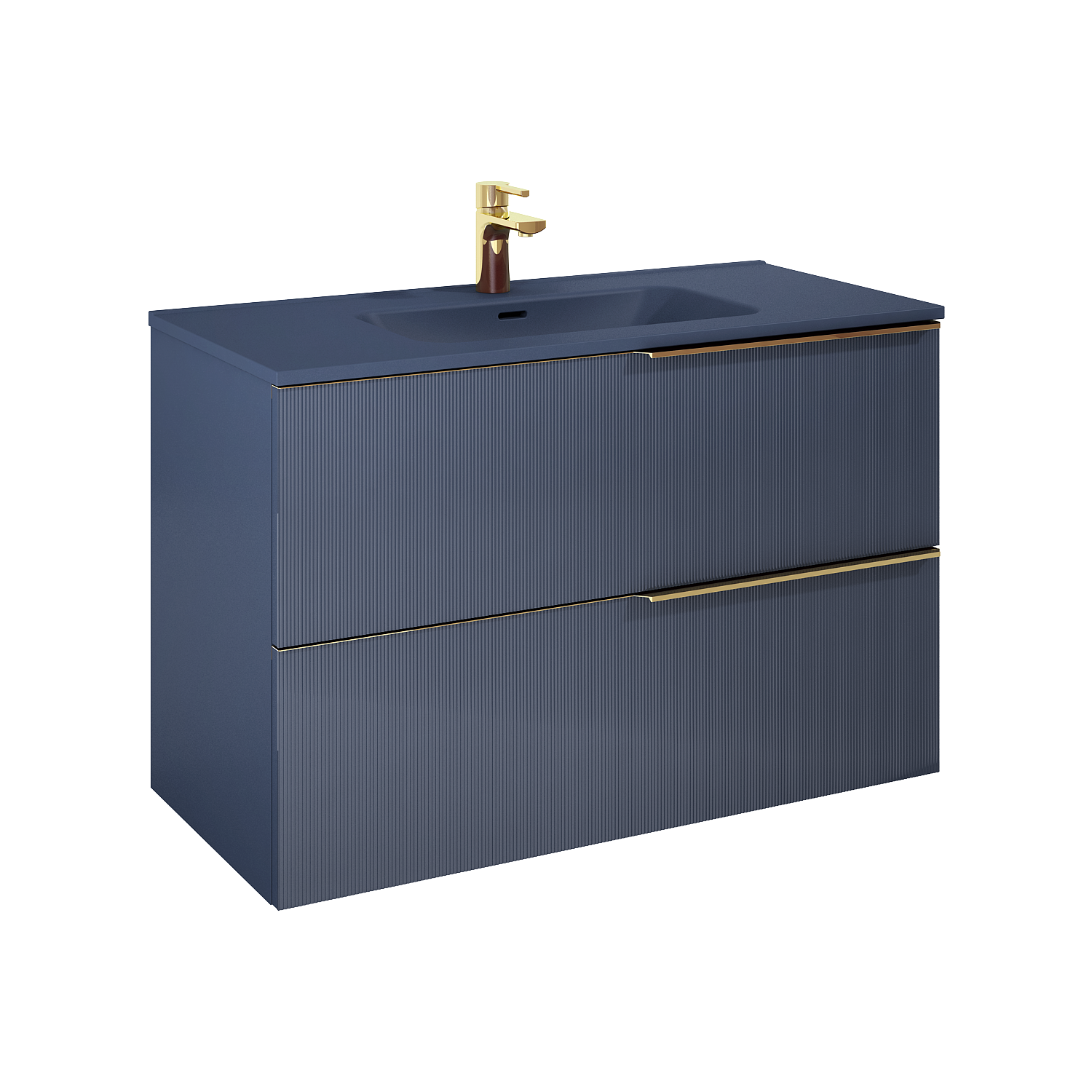 ELITA SOHO 100 2S NAVY BLUE MATT PDW SZAFKA PODUMYWALKOWA PODWIESZANA 169086