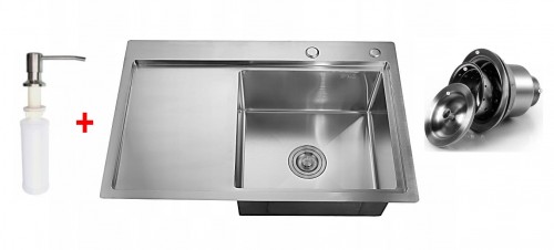 Zlewozmywak stalowy STEEL 7851 PRAWY
