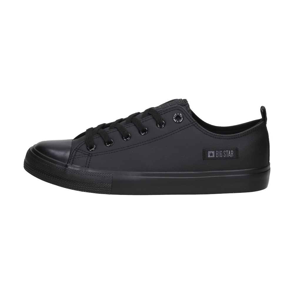 Czarne trampki męskie z eko skóry BIG STAR KK174009
