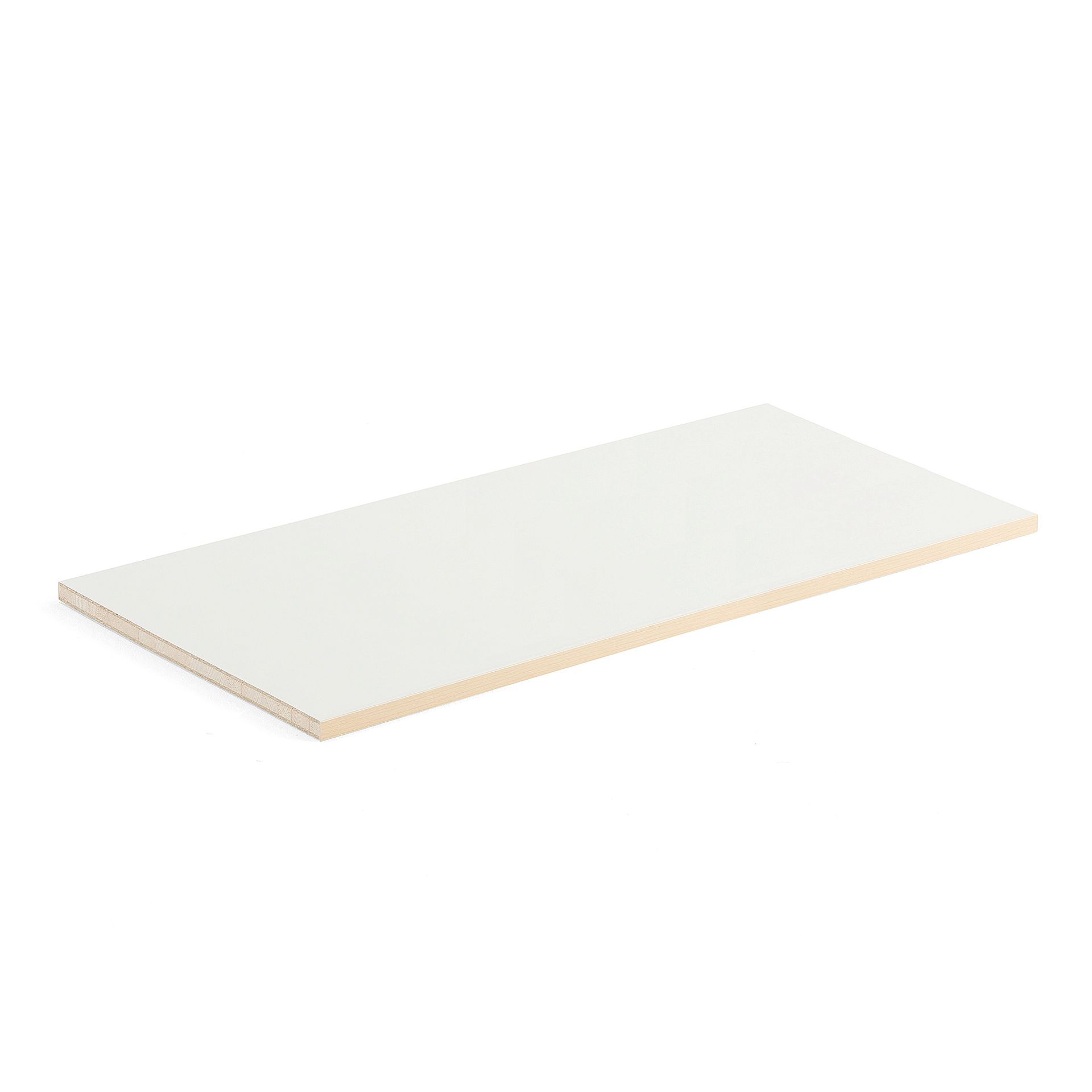 Półka dodatkowa THEO, 1000x450/470 mm, rant brzoza, biały
