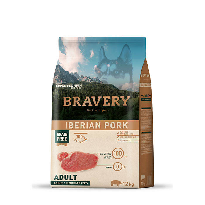 Bravery Dog ADULT Large Medium Grain Free Iberian pork 12 kg