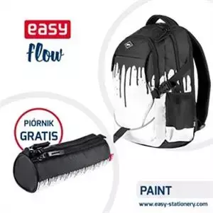 Plecak szkolny. młodzieżowy biało-czarny Easy piórnik GRATIS - praca zbiorowa