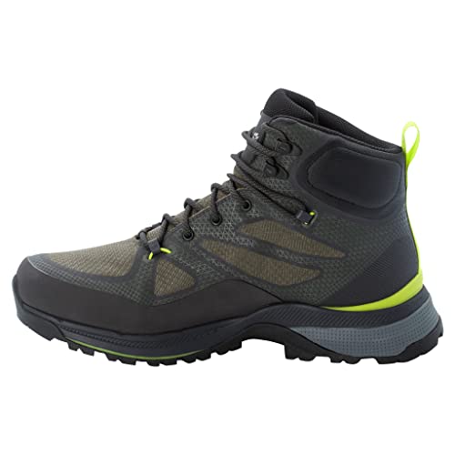 Jack Wolfskin Męskie buty trekkingowe Force Striker Texapore Mid M, Ciemnozielony limonkowy, 40 EU