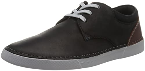 Clarks Męskie buty sznurowane Gereld, czarna skóra, 10 UK