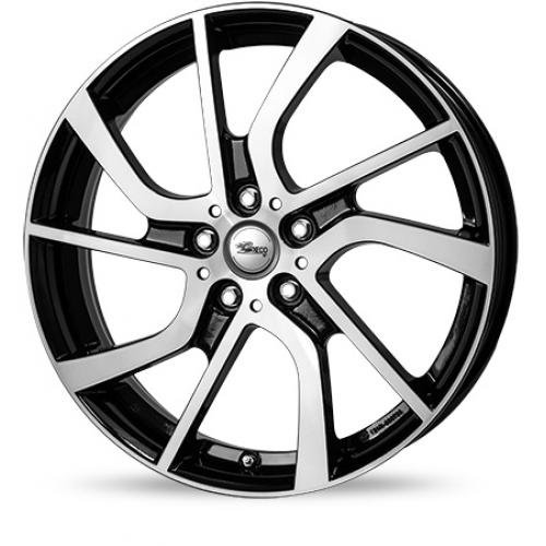 Brock eB1 czarny przód polerowany 5x19 ET43 5.00x112.00 Hub Hole 66,70 mm - aluminiowe obręcze