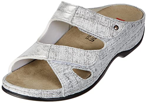 Berkemann Damskie kapcie Janna, Washed Grey Linen, 41.5 EU