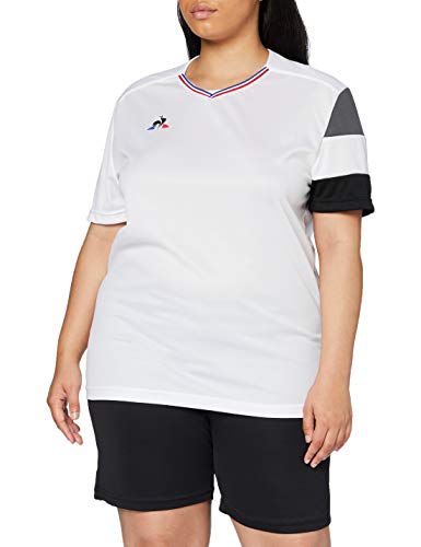 Le Coq Sportif Damska koszulka N°5 Maillot Match Premium Ss M New Optic beżowy New Optical White XL