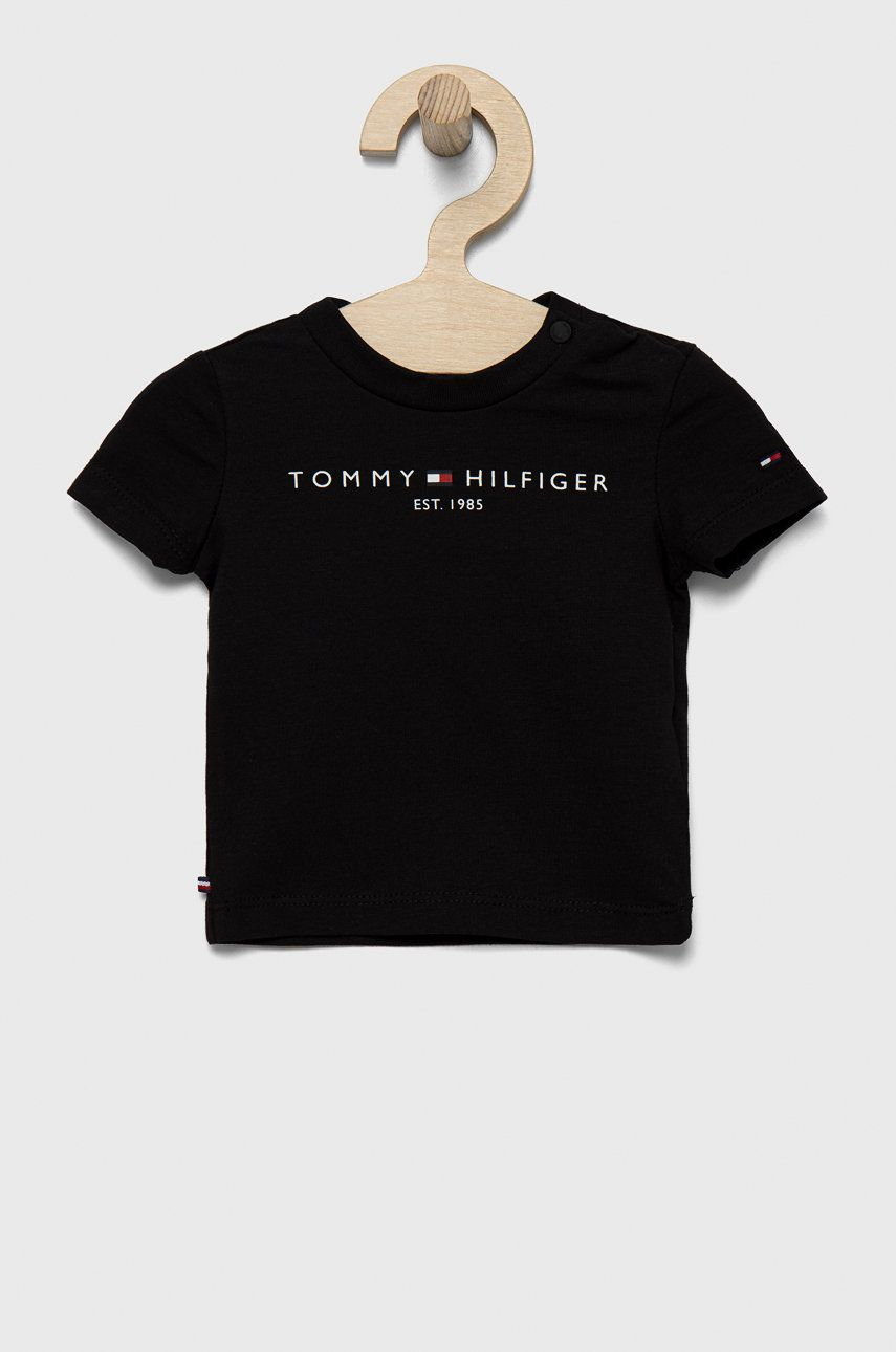 Tommy Hilfiger t-shirt dziecięcy kolor czarny