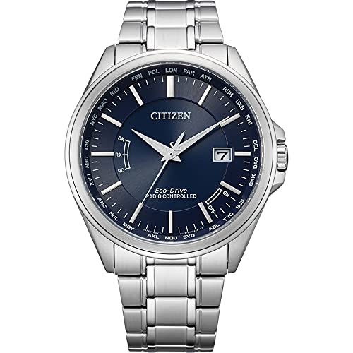 Citizen Męski analogowy zegarek na rękę Eco-Drive, niebieski, Rozmiar uniwersalny, Bransoletka