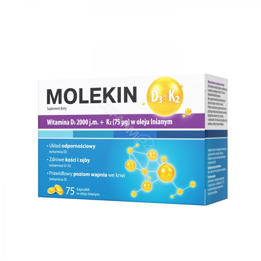 Molekin D3 + K2 w oleju lnianym x 75 kaps
