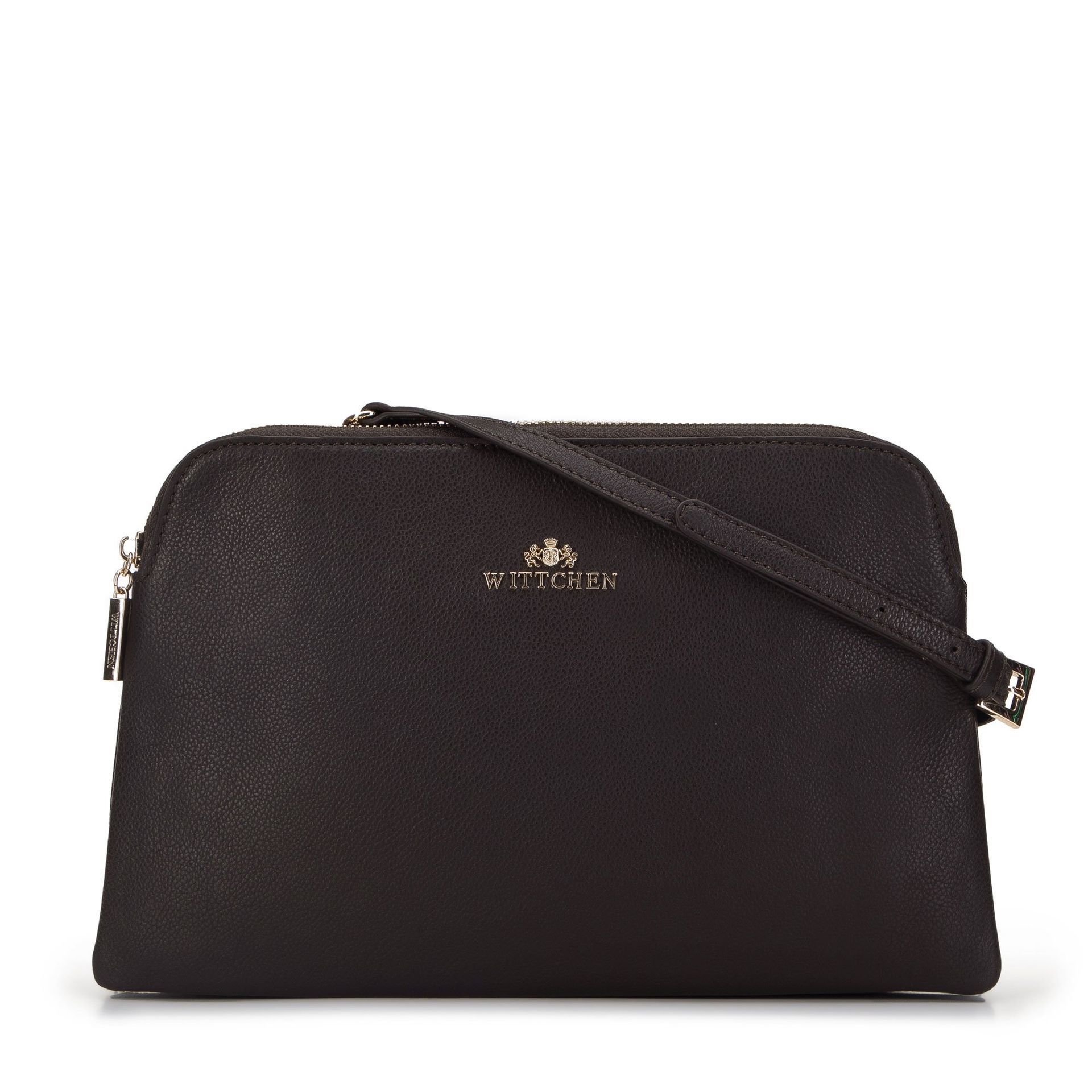 Damska listonoszka skórzana dwukomorowa klasyczna