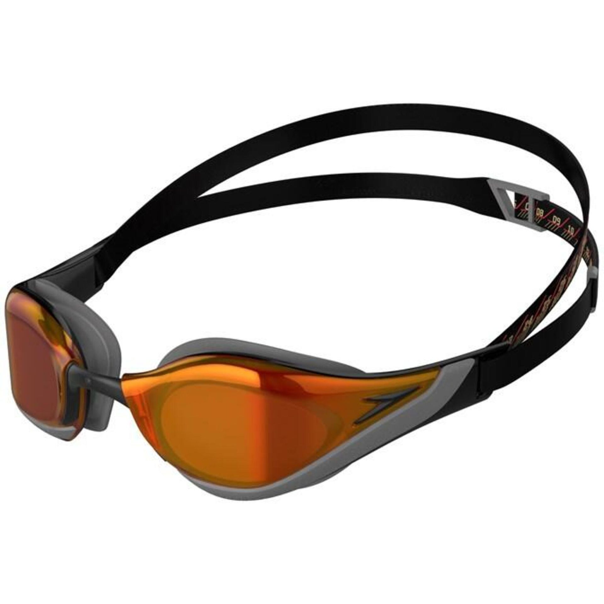 Speedo OKULARY FASTSKIN PURE FOCUS MIRROR BLACK- RED, KOLOR: BLACK, TYP SOCZEWKI: MIRROR