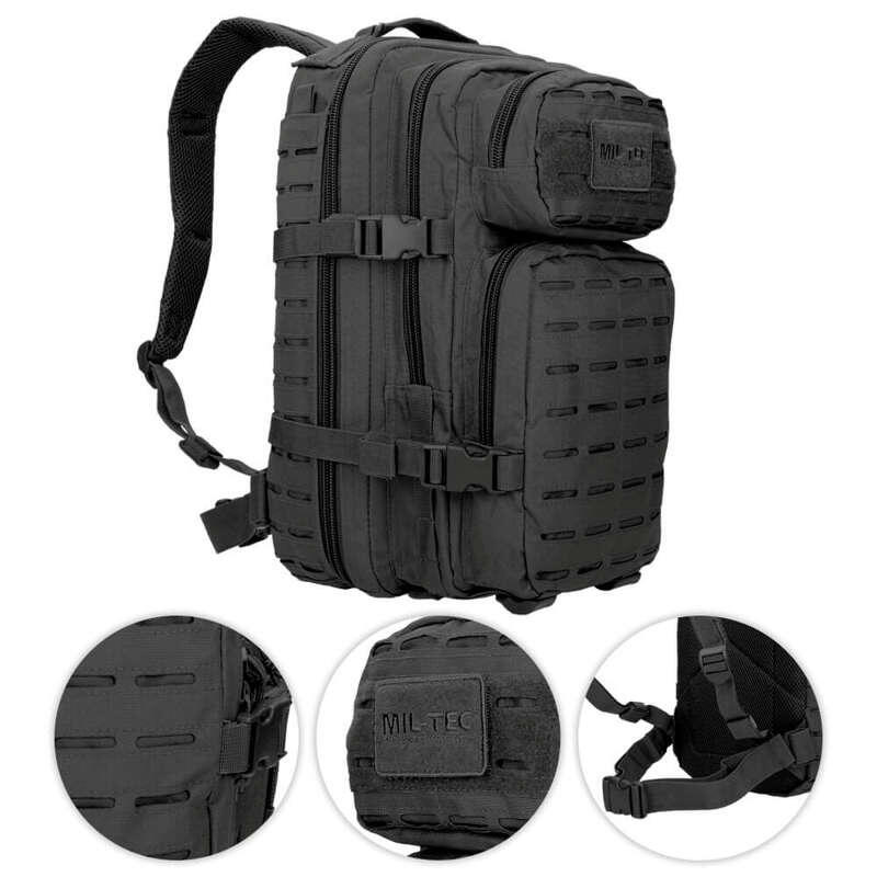 Mil-Tec Plecak Laser Cut US Assault Backpack czarny (140 l02602)