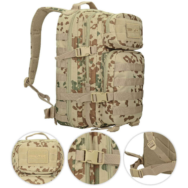 Mil-Tec Plecak wojskowy 2-komorowy Assault Small 20 Tropical Camo roz uniw 14002062) 14002062