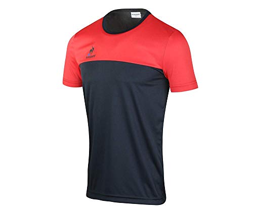 Le Coq Sportif Damska koszulka N°3 Maillot Match Mc Eclipse Red podkoszulek, słonecznik/czerwony vintage, L