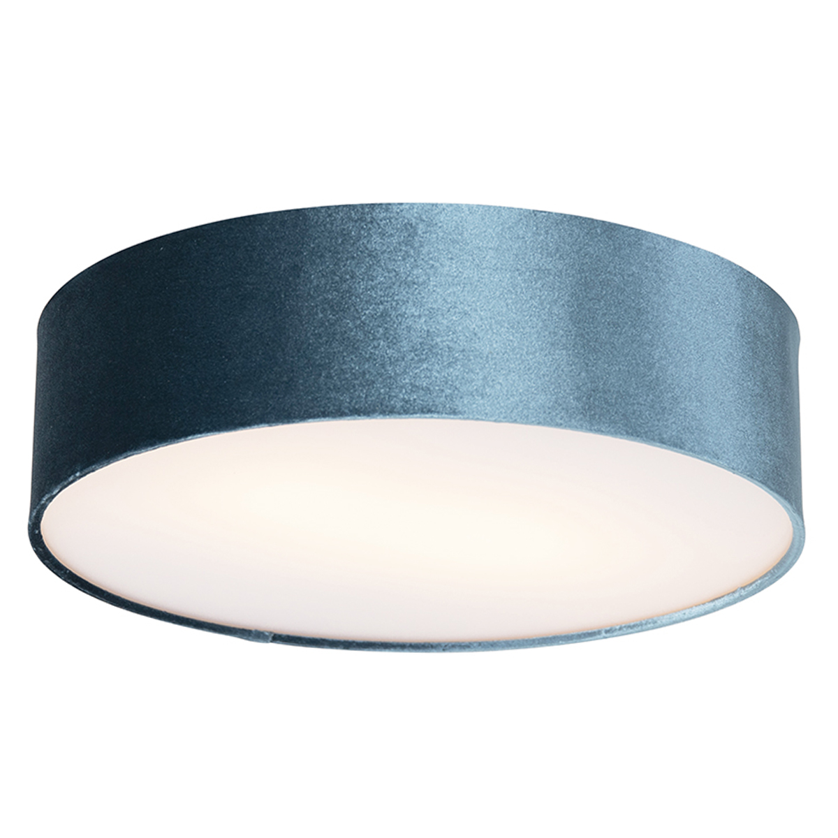 QAZQA Nowoczesna lampa sufitowa niebieska 40 cm - Bęben