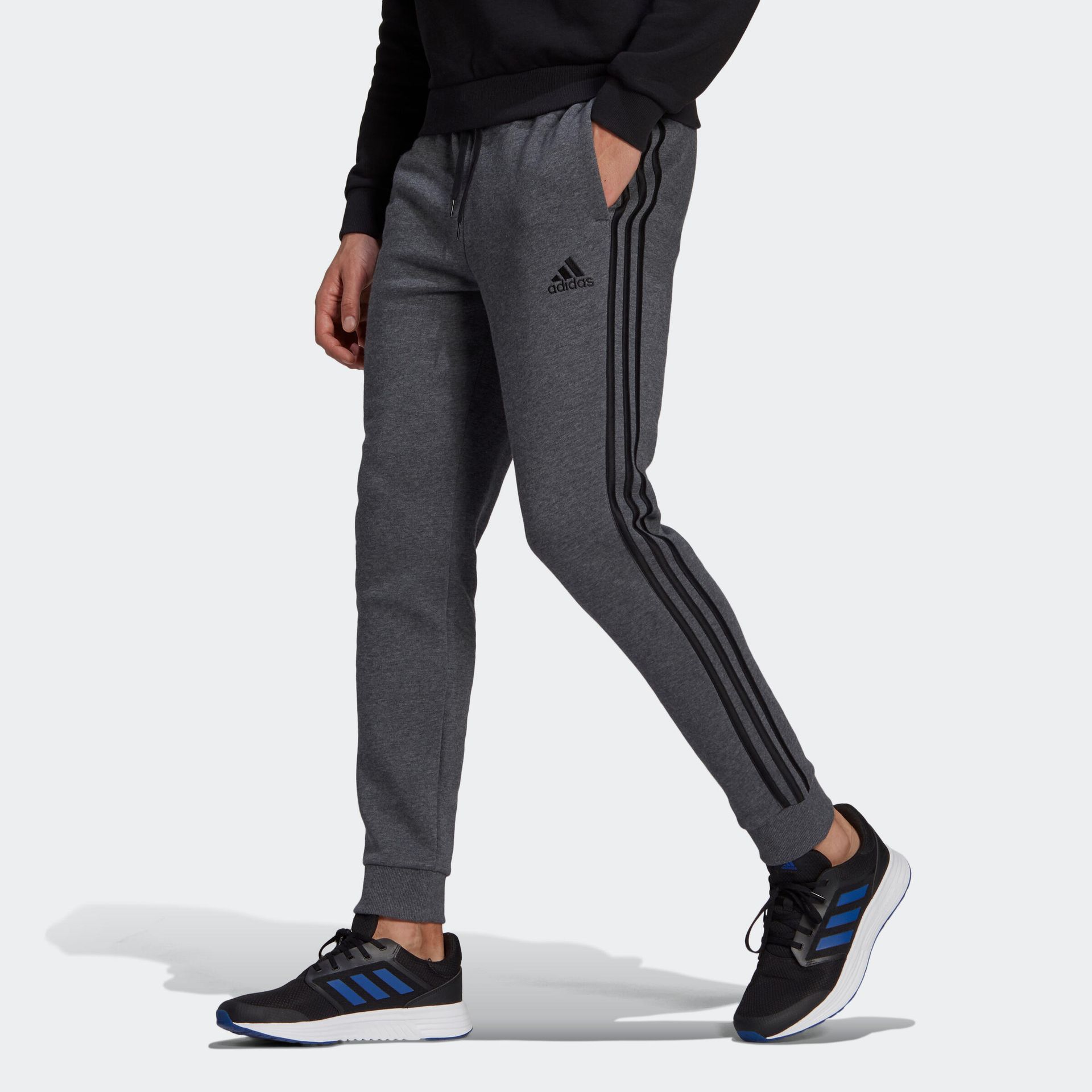 Spodnie męskie adidas Essentials Tapered Cuff 3 Stripes