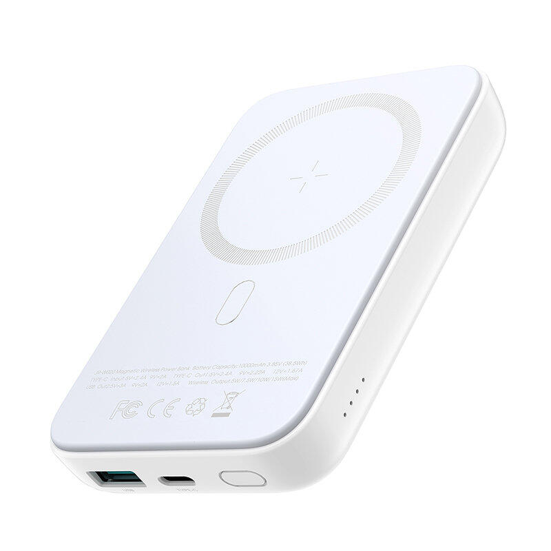 Joyroom Joyroom power bank 10000mAh 20W Power Delivery Quick Charge magnetyczna ładowarka bezprzewodowa Qi 15W do iPhone kompatybilna z MagSafe biały (JR-W020 white) JR-W020 white