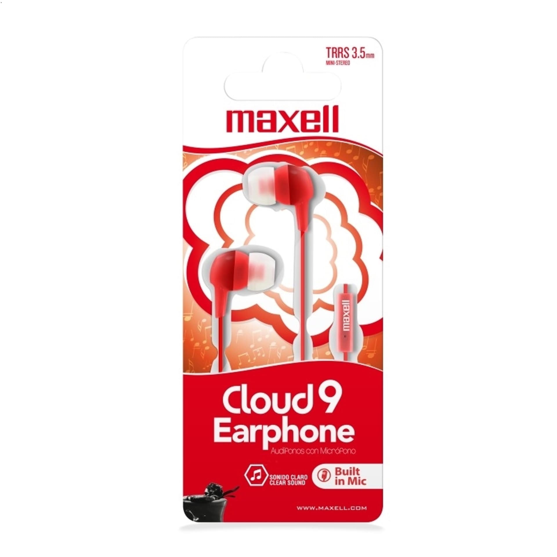 MAXELL EB-CLOUD9 MIC RED 347978.00.CN