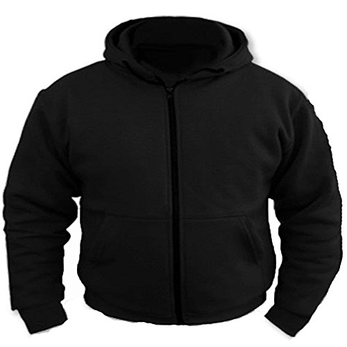 Bikers Gear The CrossFire Black Kevlar kurtka motocyklowa z kapturem ochrona CE, czarna, mała