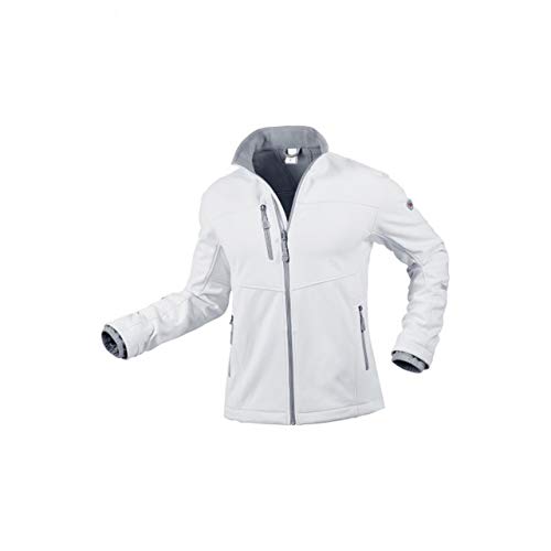 BP 1695-571-21-S damska kurtka softshell, stójka, zamek błyskawiczny z przodu, 255,00 g/m², 100% poliester, biała, S