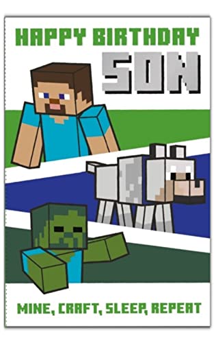 Kartka urodzinowa Minecraft Syn