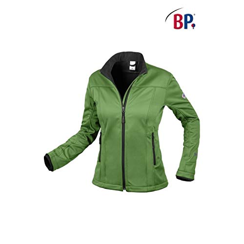 BP 1695-571-178-M damska kurtka softshellowa, stójka, zamek błyskawiczny z przodu, 255,00 g/m², 100% poliester, nowa zieleń, M