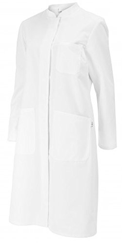 BP 1614-130-21-54n płaszcz dla kobiet, długi rękaw, stójka, 205,00 g/m² czysta bawełna, biały,54n