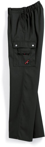 BP 1477-720-32-48 spodnie robocze, z elastyczną częścią tylną, wzmocniona bawełna 305,00 g/m², czarne,48