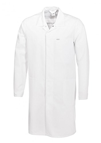 BP 1673-500-21-Ll płaszcz unisex, rękaw 1/1 z regulowanym rozcięciem na mankiecie, 210,00 g/m² mieszanka materiału, biały, Ll