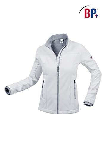 BP 1695-571-21-M damska kurtka softshell, stójka, zamek błyskawiczny z przodu, 255,00 g/m², 100% poliester, biała, M
