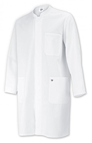 BP 1654-400-21-Sl, płaszcz uniseks, długi rękaw, stójka 215,00 g/m², mieszanka tkanin białych, Sl