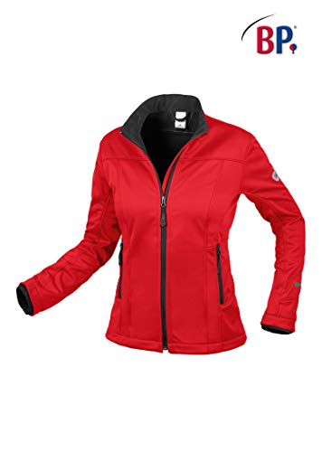 BP 1695-571-81-M damska kurtka softshell, stójka, zamek błyskawiczny z przodu, 255,00 g/m² 100% poliester, czerwony, M