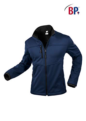BP 1696-571-110-2XL męska kurtka softshell, stójka, zamek błyskawiczny z przodu, 255,00 g/m² 100% poliester, ciemnoniebieski, 2XL