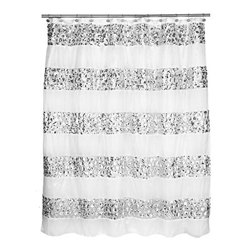 Popular Bath Sinatra zasłona prysznicowa do łazienki luksusowa efektowna tkanina zasłona prysznicowa nowoczesna zasłona prysznicowa unikalny design błyszcząca biała zasłona prysznicowa