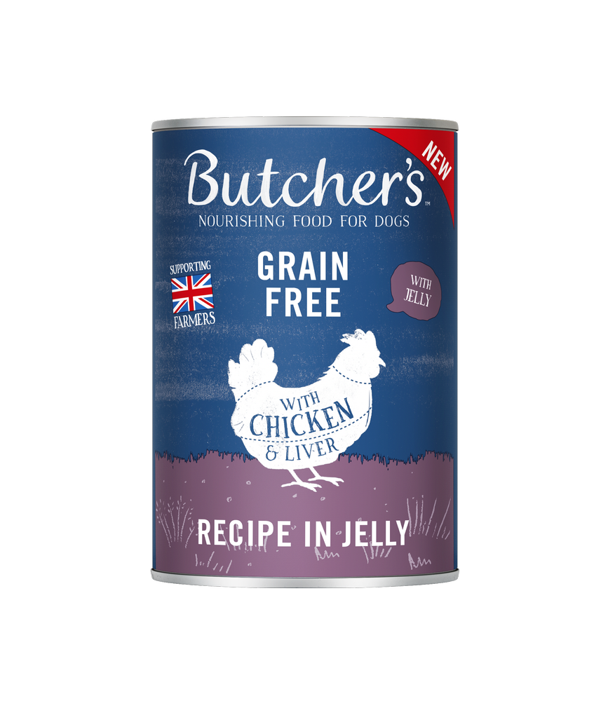 BUTCHER'S Original Recipe in Jelly, karma dla psa, kawałki z kurczakiem w galaretce 24x400g