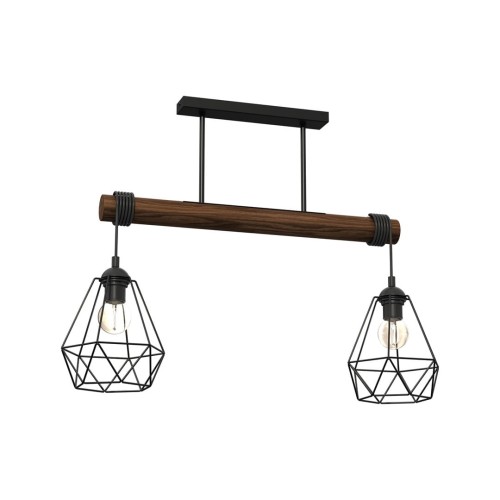 Zdjęcia - Żyrandol / lampa Milagro Acero lampa wisząca 2-punktowa czarna/brązowa MLP7887 