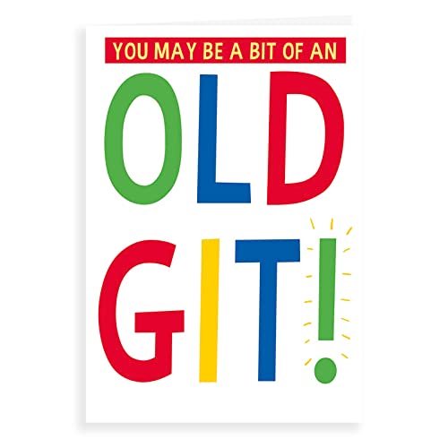 Humor zabawna kartka urodzinowa Old Git - 18 x 12,7 cm - Regal Publishing