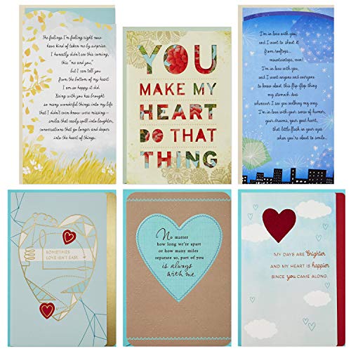 Hallmark Asortyment flirting/randki/miłość (6 kart i 6 kopert)
