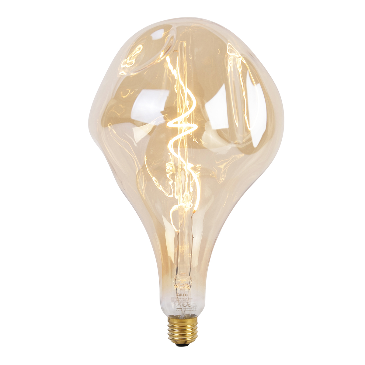 Calex Lampa LED E27 ściemnialna PS160 złota 6W 340 lm 1800K