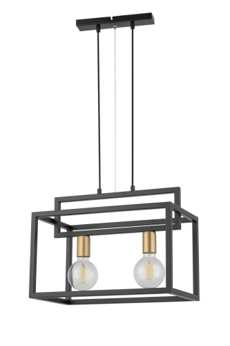 Vigo lampa wisząca 2-punktowa czarna/złota 32439