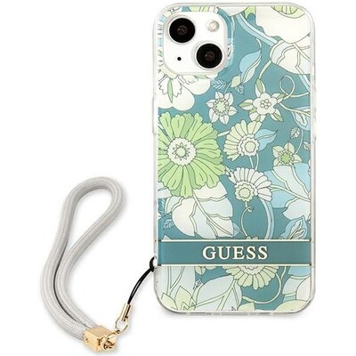 Etui Guess Flower Strap do Apple iPhone 13 Zielony  Raty
