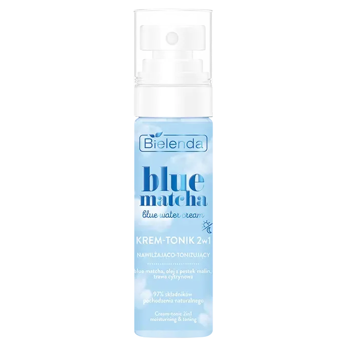 BLUE MATCHA blue water cream  krem  tonik 2w1 nawilżająco tonizujący, 75 ml - Bielenda BLUE MATCHA