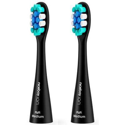 Niceboy końcówka do szczoteczki Sonic Medium black 2 szt