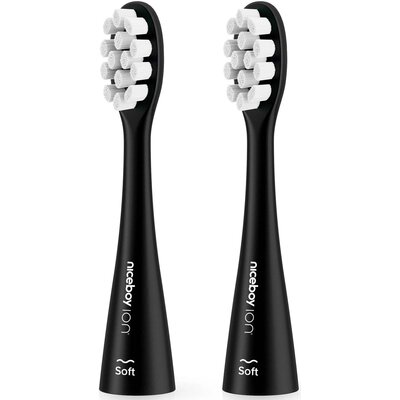 Niceboy końcówka do szczoteczki Sonic Soft black 2 szt