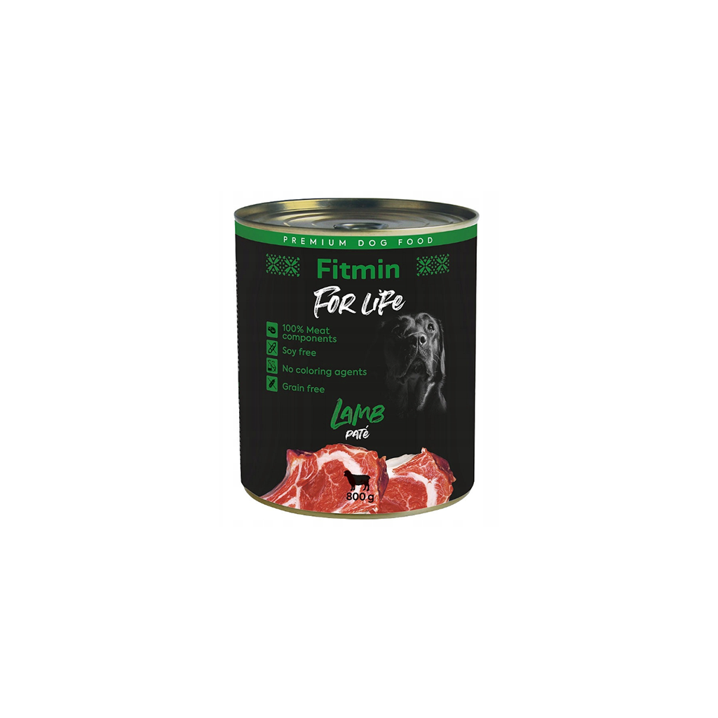 FITMIN FOR LIFE DOG LAMB - 12x800G