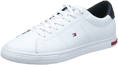 Tommy Hilfiger Essential Skóra Detail Vulc, Trampki męskie, biały, 42 EU