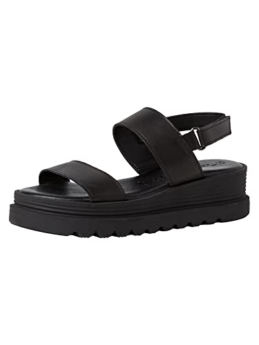 Tamaris Sandały damskie 1-1-28237-28 001 39 z obcasem, czarne, UE